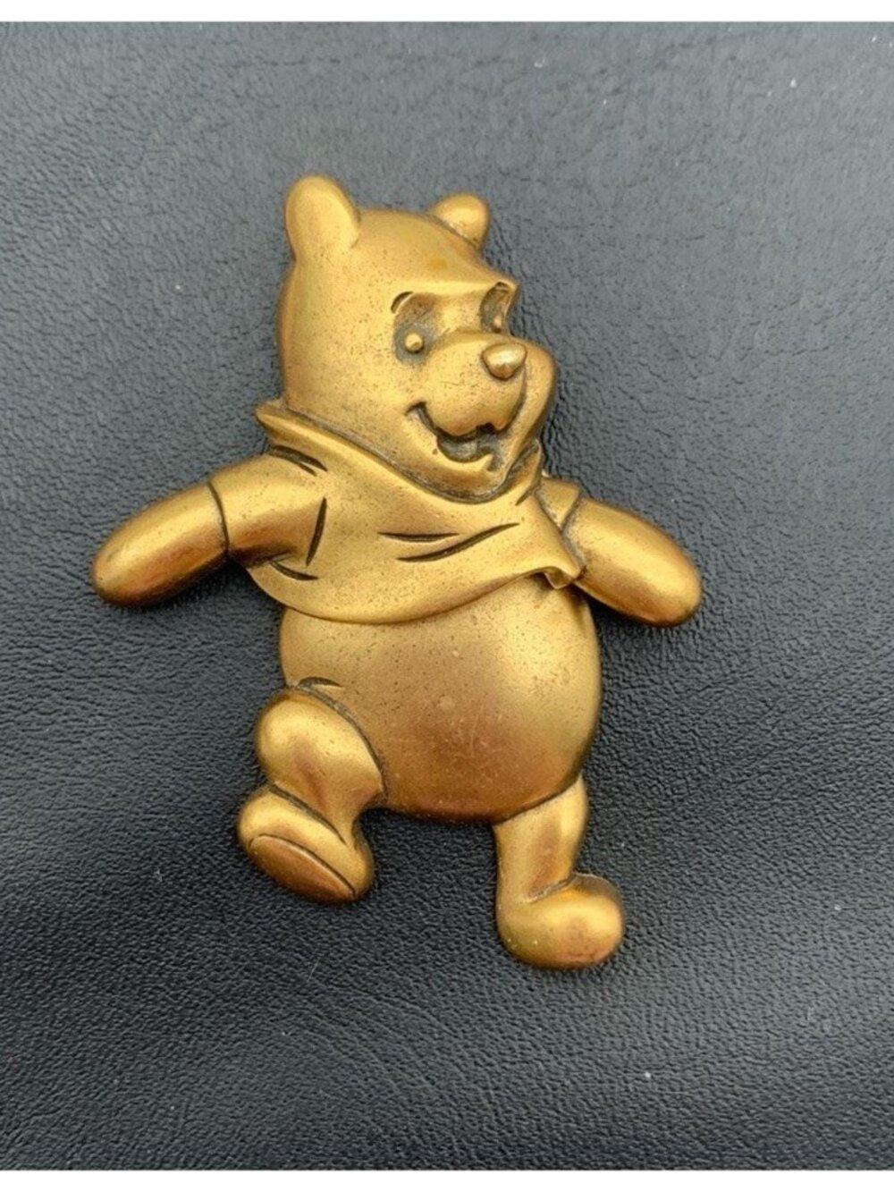 Vintage Disney Winnie The Pooh Articulated Movable Brooch Signed Disney